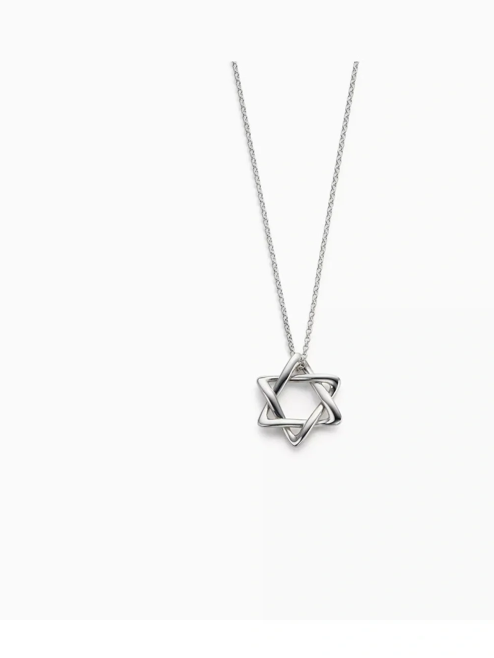 Tiffany & Co. Sterling Silver Star of David with Certificate of Authenticity.